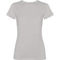 Camiseta mujer algodón efecto desgastado GRIS PIEDRA LAVADO M