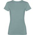 Camiseta mujer algodón efecto desgastado VERDE PATO LAVADO L