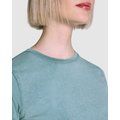 Camiseta mujer algodón efecto desgastado