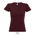 Camiseta Mujer Algodón Semi-Peinado Burgundy M