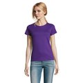 Camiseta Mujer Algodón Semi-Peinado Morado Oscuro Xl