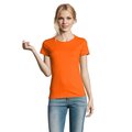 Camiseta Mujer Algodón Semi-Peinado Naranja XXL