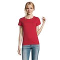 Camiseta Mujer Algodón Semi-Peinado Rojo L