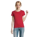 Camiseta Mujer Algodón Semi-Peinado Rojo L