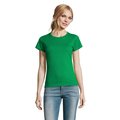 Camiseta Mujer Algodón Semi-Peinado Verde 3Xl