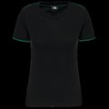 Camiseta mujer antibolitas Black / Kelly Green Xxl