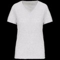 Camiseta de mujer cuello de pico Ash Heather XXL
