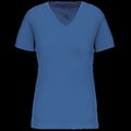 Camiseta de mujer cuello de pico Light Royal Blue S