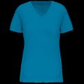 Camiseta de mujer cuello de pico Tropical Blue M