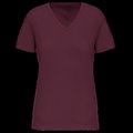 Camiseta de mujer cuello de pico Wine M
