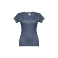 Camiseta Mujer Entallada de Algodón Escote V