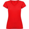 Camiseta de mujer manga corta entallada Rojo 2Xl