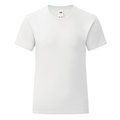 Camiseta Niña Entallada Blanca 100% Algodón Blanco 5-6