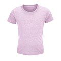 Camiseta Niños Ajustada 150g Algodón Rosa Jaspeado 6 Años