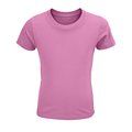 Camiseta Niños Ajustada 150g Algodón Rosa Orquídea 4 Años