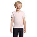 Camiseta Niños Ajustada 150g Algodón Rosa Pálido L