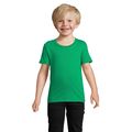 Camiseta Niños Ajustada 150g Algodón Verde M