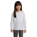 Camiseta Niños Manga Larga Algodón Blanco 10 Años