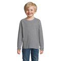 Camiseta Niños Manga Larga Algodón Gris Jaspeado 4 Años