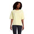 Camiseta oversize de mujer 100% algodón orgánico Amarillo Claro S