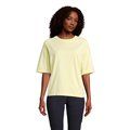 Camiseta oversize de mujer 100% algodón orgánico Amarillo Claro Xs