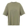 Camiseta oversize de mujer 100% algodón orgánico Caqui L
