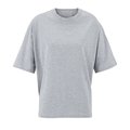 Camiseta oversize de mujer 100% algodón orgánico Gris Claro Mélange Xl