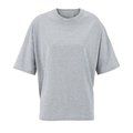 Camiseta oversize de mujer 100% algodón orgánico Gris Claro Mélange Xs