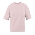 Camiseta oversize de mujer 100% algodón orgánico Medium Pink Xs