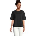 Camiseta oversize de mujer 100% algodón orgánico Negro Profundo L