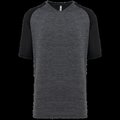 Camiseta pádel bicolor hombre Black / Marl Dark Grey S