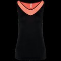 Camiseta de pádel sin mangas Black / Coral L
