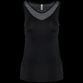 Camiseta de pádel sin mangas Black / Marl Dark Grey L