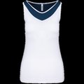 Camiseta de pádel sin mangas White / Sporty Navy XS