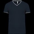 Camiseta de punto piqué de hombre Navy / Light Grey / White S