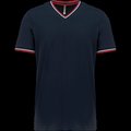 Camiseta de punto piqué de hombre Navy / Red / White XXL