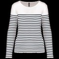 Camiseta a rayas de manga larga White / Navy Stripes XS