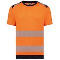 Camiseta de seguridad protección UV Hi Viz Orange / Navy Xs
