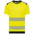Camiseta de seguridad protección UV Hi Viz Yellow / Navy L
