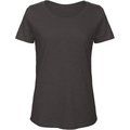 Camiseta  sencilla para mujer de algodón orgánico Chic Black XXL