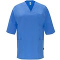 Camiseta de Servicios con Bolsillos y Escote V Azul Lab S