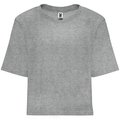 Camiseta de Talle Corto para Mujer Gris Vigore Xl