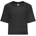 Camiseta de Talle Corto para Mujer Negro L
