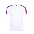 Camiseta técnica blanca con franja de color Fucsi M