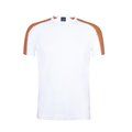 Camiseta técnica blanca con franja de color Nara XL