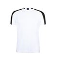 Camiseta técnica blanca con franja de color Neg M