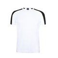 Camiseta técnica blanca con franja de color Neg S