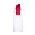Camiseta técnica blanca con franja de color
