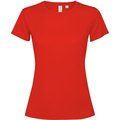 Camiseta técnica entallada para mujer Rojo M