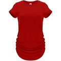 Camiseta técnica fruncida mujer Rojo XL